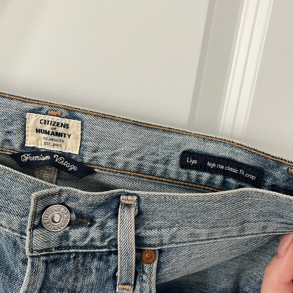 Citizens of Humanity Liya High Rise Shadow Side Seam Crop - Picture 8 of 10